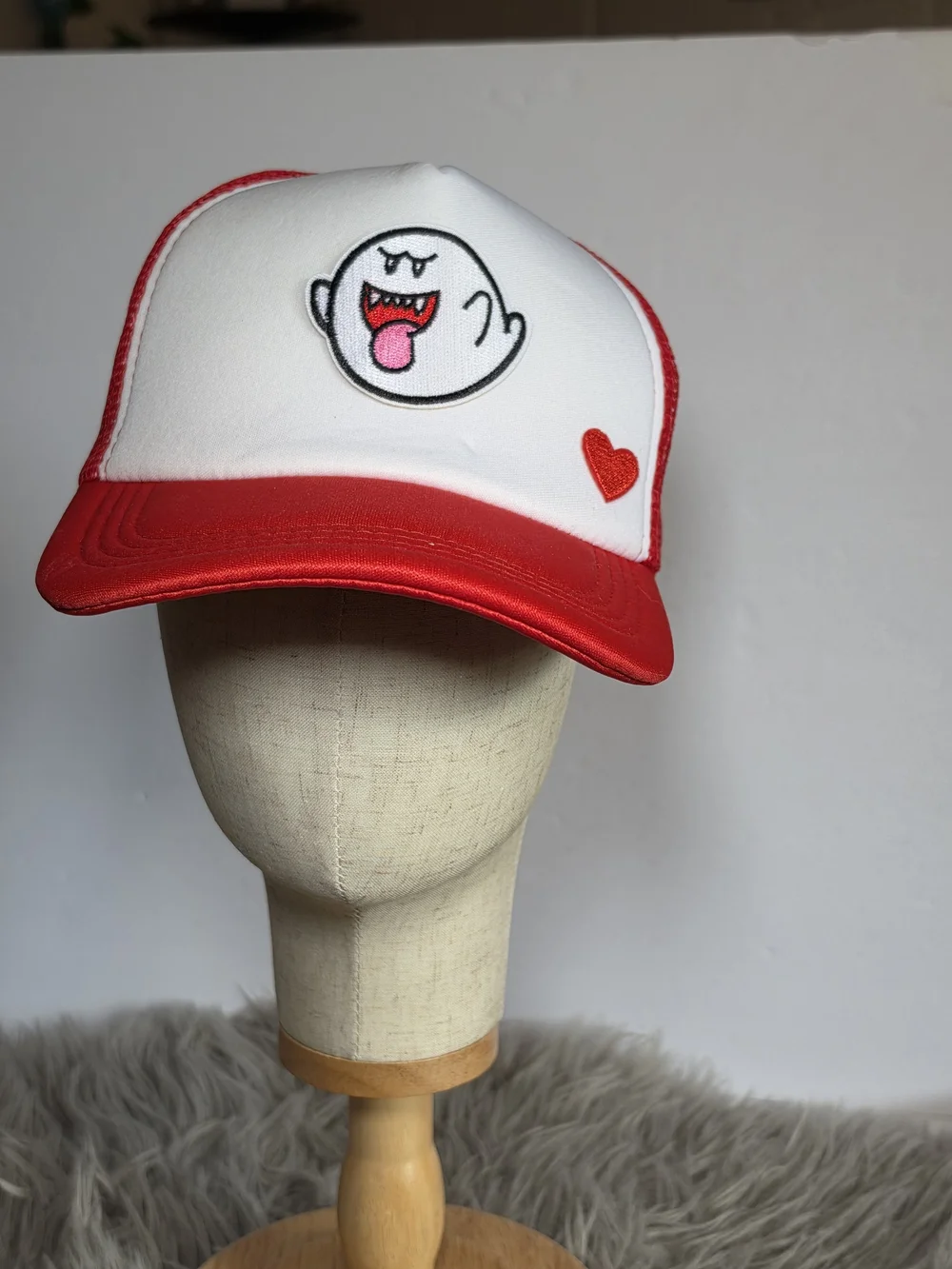 90s Inspired Gamer Ghost Snapback - Haunted Boo Character Trucker Cap